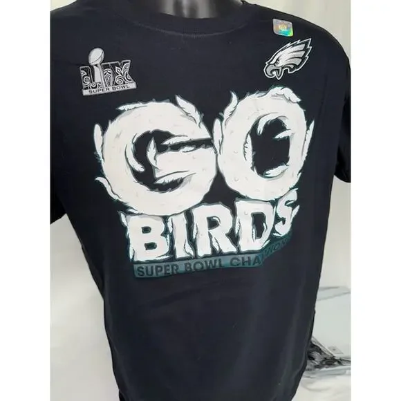 NEW Philadelphia Eagles Super Bowl LIX Champions go Birds 2025 Official T-Shirt - Picture 3 of 5
